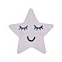 Area Rug Pink 120 X 120 Cm Star Shape Low Pile For Children Playroom