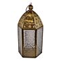 Small Gold Metal Moroccan Style Kasbah Candle Lantern