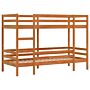 Vidaxl Bunk Bed Wax Brown 90x190 Cm Solid Wood Pine