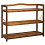 Homcom 3-tier Shoe Rack, Acacia Wooden Shoe Storage Organiser With 2 Hangers, Holds Up To 12 Pairs, 74 X 26 X 62 Cm, Teak