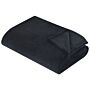 Blanket Black Polyester 150 X 200 Cm Soft Pile Bed Throw Cover