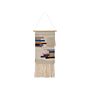 Wall Decor Beige Cotton Wool Wood Hanging Decoration Oriental Style