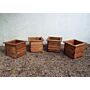 4 Piece Large Square Planter Set