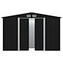 Vidaxl Garden Storage Shed Anthracite Steel 257x205x178 Cm