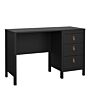 Barcelona Desk 3 Drawers Matt Black