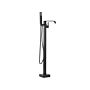 Bath Mixer Tap Black Chrome Freestanding