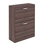 2 Drawer Shoe Cabinet, Walnut