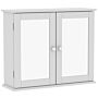 Bath Vida Priano 2 Door Mirrored Wall Cabinet, White