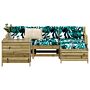 Vidaxl 5 Piece Garden Sofa Set Impregnated Wood Pine