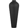 Matt Black Medium Hammered Vase Without Lid