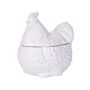 Cookie Jar White Hen Easter Theme Handmade White Finish Food Container Holiday