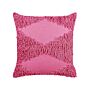 Decorative Cushion Pink Cotton 45 X 45 Cm Geometric Pattern