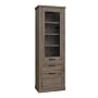 Corona Narrow Display Cabinet In Tabak Oak