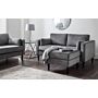 Hayward 2 Seater - Dark Grey Chenille Fabric