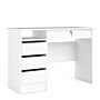 Function Plus Desk (3+1) Handle Free Drawer In White