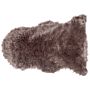 Faux Sheepskin Rug Brown 53 X 88 Cm High Pile Rustic Beliani