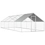 Vidaxl Outdoor Chicken Cage 2.75x8x1.92 M Galvanised Steel