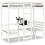 Vidaxl Loft Bed Frame With Desk And Chairs White 80x200cm Solid Wood Pine