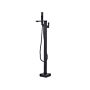 Freestanding Bath Mixer Tap Black Faucet Shower Kit Floor Mounted