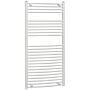 Homcom Straight Heated Towel Rail, Hydronic Bathroom Ladder Radiator Towel Warmer For Central Heating 600mm X 1200mm, White