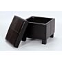 Stella Ottoman Pu Black