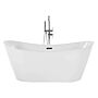 Bath White With Silver Sanitary Acrylic Single 150 X 75 Cm Freestanding