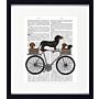 Dogs On Tandems V - Framed Art