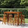 Vidaxl Bar Stools 8 Pcs Solid Wood Acacia