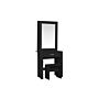 Evelyn 1 Drawer Sliding Mirror Dressing Table Black