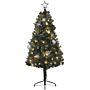 Homcom 5ft Pre-lit And Decorated Christmas Tree | Aosom Uk