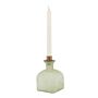 Smoked Sage And Aged Brass Candle Holder Vase