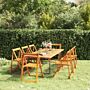 Vidaxl Folding Garden Chairs 8 Pcs Solid Wood Acacia