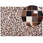 Area Rug Multicolour Leather 160 X 230 Cm Patchwork Cowhide Mosaic Rectangular