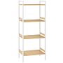 Homcom Four-tier Bamboo Adjustable Shelf Storage Unit