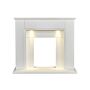 Adam Eltham Fireplace In Pure White With Downlights, 45 Inch