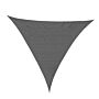 Outsunny 5x5m Triangle Sun Shade Sail Outdoor Uv Protection Canopy W/ Steel Rings Ropes Uv Block Outdoor Patio Shelter Grey