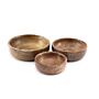 Mango Wood Round Bowls Three Piece