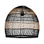 Pendant Lamp Natural Black Rattan Open Work Shade Adjustable Cord Boho Lightning Hanging Light