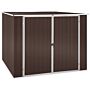 Vidaxl Garden Shed Brown 195x198x159 Cm Galvanised Steel