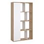 Maze Bookcase With 1 Door In Jackson Hickory And White High Gloss