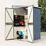 Vidaxl Wall-mounted Garden Shed Grey 118x100x178 Cm Galvanised Steel