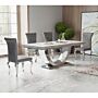 Ambassador Marble Dining Table With Stainless Steel Base