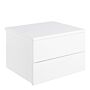 Avignon Bedside Table With 2 Drawers In White