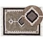 Area Rug Beige Cotton 160 X 230 Cm Tufted Traditional Abstract Pattern Tassels