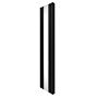 Flat Mirror Radiator - 1800mm X 425mm - Black