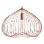 1-light Pendant Ceiling Copper Metal Shade Cage Wire Industrial Beliani