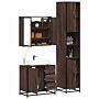 Vidaxl 4 Piece Bathroom Furniture Set Brown Oak Engineered Wood