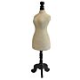 Natural Jewellery Display - Mannequin On Wooden Stand - Cream