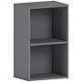 Oxford 2 Tier Cube Bookcase, Grey