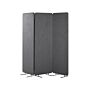 3-panel Room Divider Grey Fabric Privacy Screen Office Partition Wall Noise Reducing